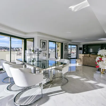 L'horizon Avec Somptueuse Terrasse Vue Mer, Sejour De Luxe Loisirs Et Business Au Coeur Du Centre Lejlighed Cannes