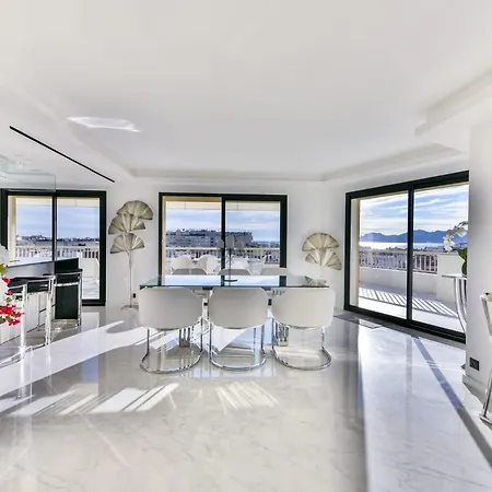 L'horizon Avec Somptueuse Terrasse Vue Mer, Sejour De Luxe Loisirs Et Business Au Coeur Du Centre Lejlighed Cannes